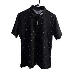 PXG Parsons Xtreme Golf Polo Shirt Women XL Black Succulent Print Prep Snap NWT